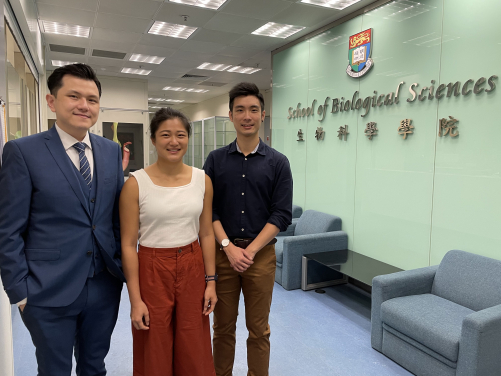 From the left: Dr Jimmy Louie, Miss Hannah Wing Han HON and Dr Tommy Wong.